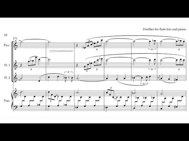 Herman Beeftink - "Fireflies" Picc, 2 Flutes and Piano