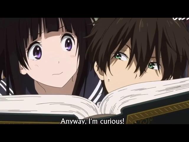 Chitanda making Oreki uncomfortable for 4 minutes straight - Hyouka (Chitanda x Oreki) Best moments.