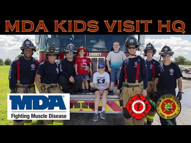 MDA Kids Visit PBC Fire Rescue HQ