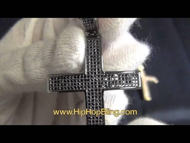 Bling Bling Micro Pave Cross Hip Hop Pendant CZ Iced Out