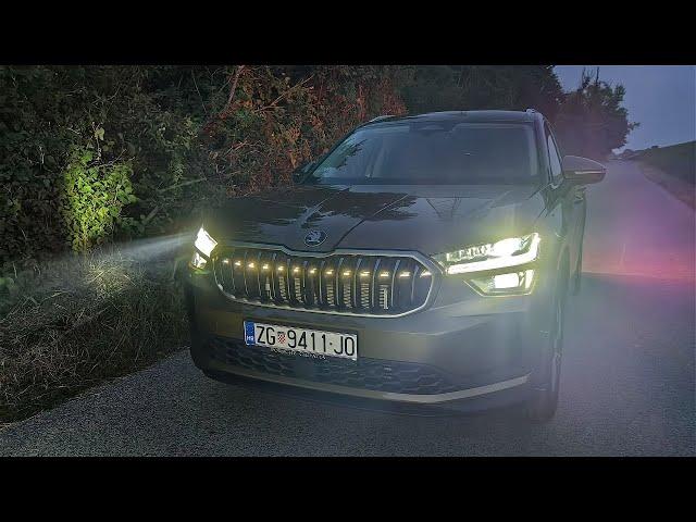 NEW 2024 Skoda Kodiaq - MATRIX Beam and TOP LED rear lights (Night test)