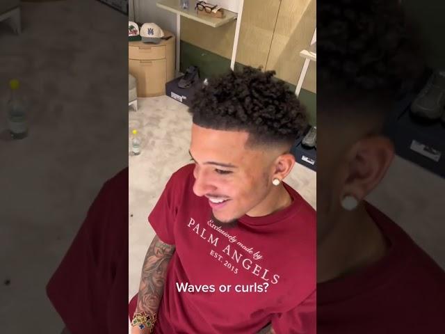 Waves or Curls ‍ #drip #baller #fashion #hairstyle #sancho #shorts #youtubeshorts