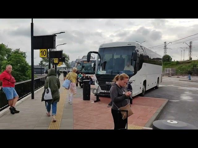 Travel to Latvia - Riga - 4K - Bus station - 2022