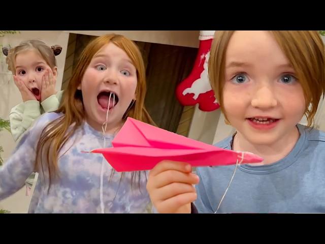 ADLEY's PAPER AiRPLANE TOOTH PULL!!  Crazy ideas to lose a Wiggle Tooth & Doll Neighborhood Delivery