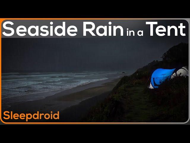 ► Rain in a Tent by the Ocean ~Rainstorm and Ocean Wave Sounds for Sleeping, 10 hours (lluvia)