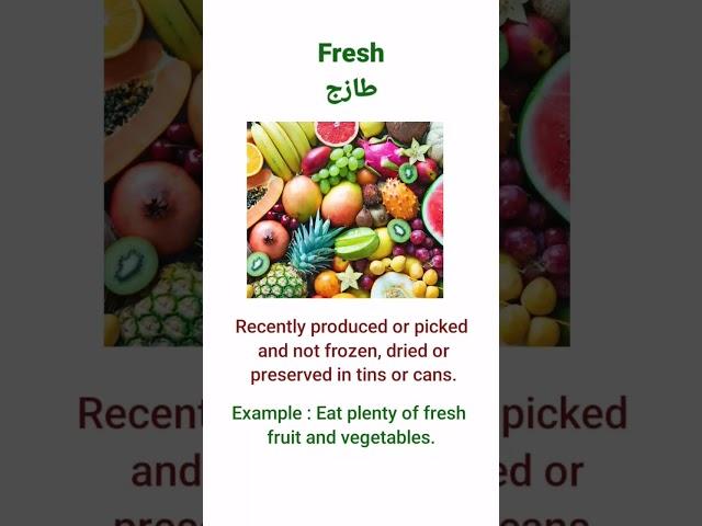 Fresh - Learn New Words in English