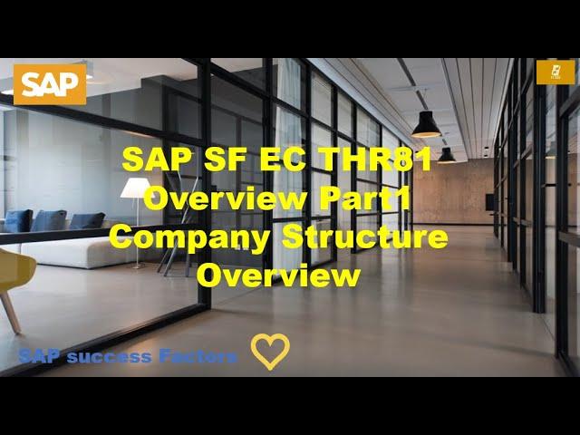 SAP Success Factors Employee central THR81 Part 1  Company overview