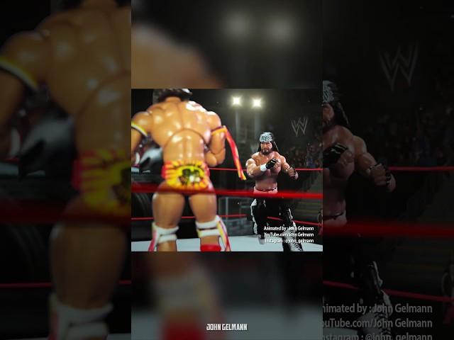 PART 1 : MACHO MAN VS ULTIMATE WARRIOR - STOP MOTION #SHORTS