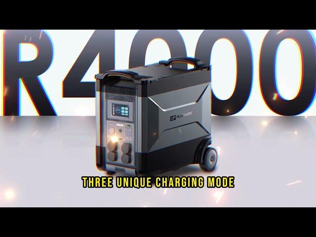 ALLPOWERS R4000 Portable Power Station 3600Wh LiFePO4 Battery 4000W Portable Generator