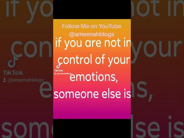 #ameenahblogs #follow #youtube #viraltiktok #viralreels #viral  #emotional #emotions #control