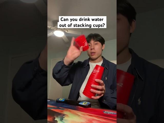 Can you drink water out of stacking cups? #cupstacking #speedstacking #sportstacking #cup #skill