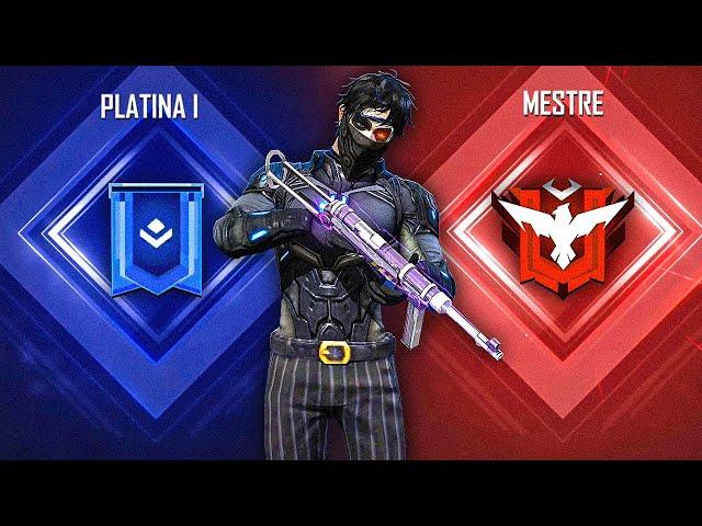 DO PLATINA AO MESTRE TOP GLOBAL DE ABATES NO RUSHADÃO!! FREE FIRE MOBILE