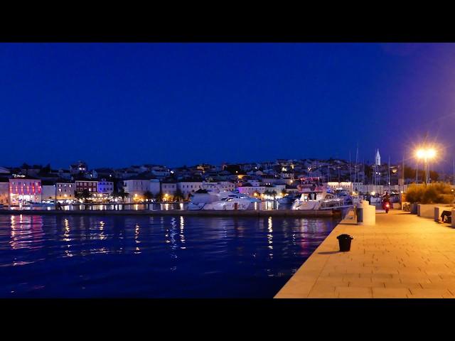 Mali Lošinj Hafen-Rundgang bei Nacht, Insel Losinj, Kroatien