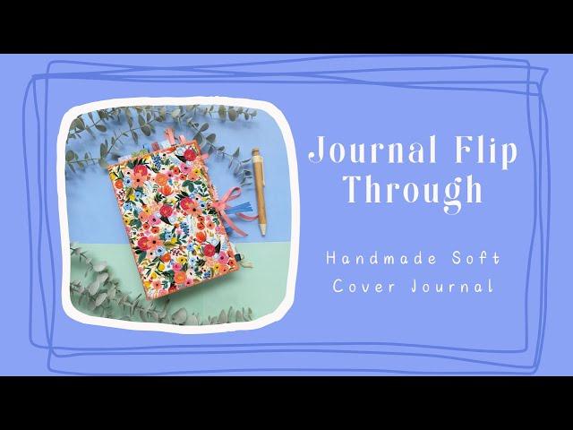 Handmade Fabric Cover Journal - CORNFLOWER LANE JOURNALS