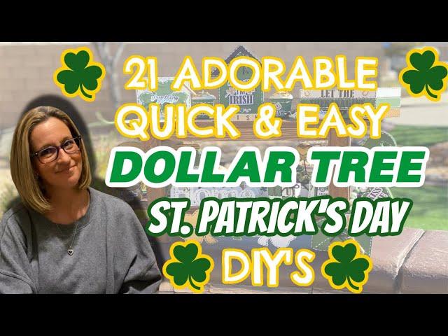 21 QUICK & EASY ADORABLE Dollar Tree DIY's | $1 Each  CUTE St. Patrick's Day DIY's for a Tiered Tray