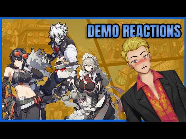 Vtuber Reaction to Zenless Zone Zero Character Demos: Lycaon, Grace, & Rina! 