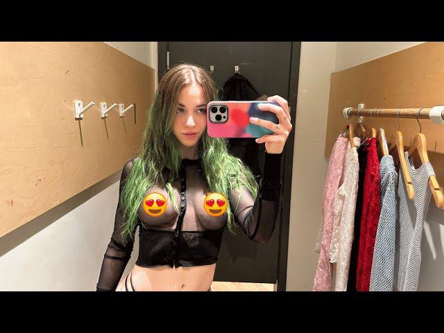 Transparent Try-on Haul with Bailey Rose [4K]  | See Through Haul