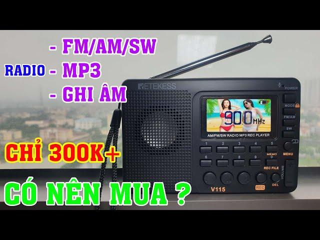 Thật bất ngờ với chiếc radio retekess V115 giá 300K+ này -  Radio Retekess V115