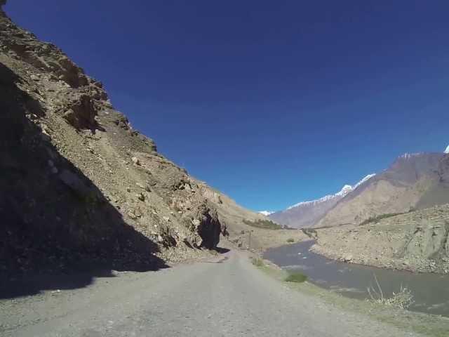 Driving through the Wakhan Valley, Tajikistan (1)