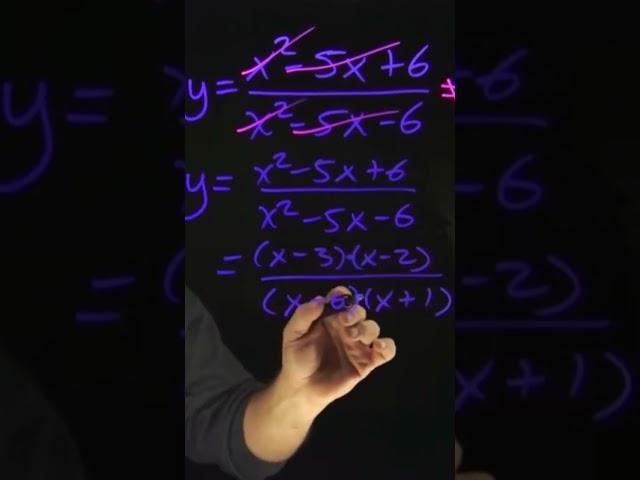 First step to simplify a rational expression