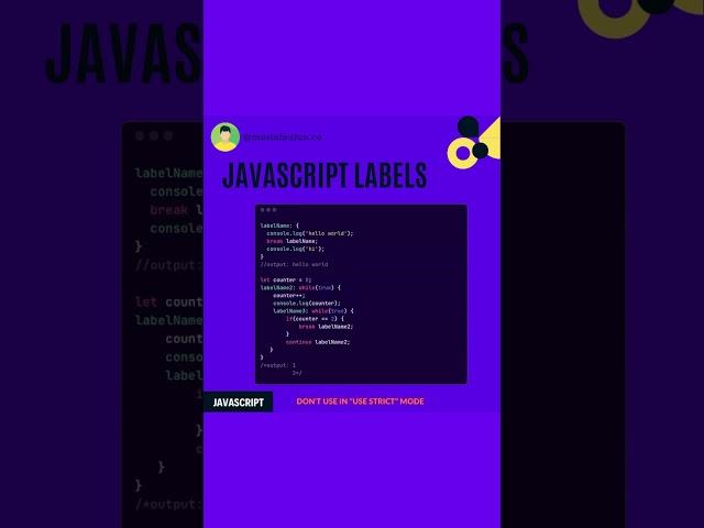 Javascript, Labels #javascript