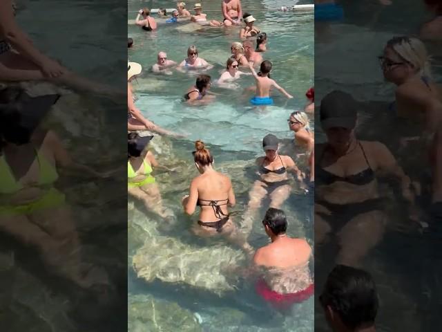 Hot Day Pamukkale Cleopatra Ancient Pool #pamukkaleturkey