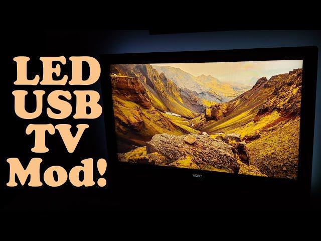 Adding USB ports & LED mood lighting to TV (Odd Mods Vizio TV)