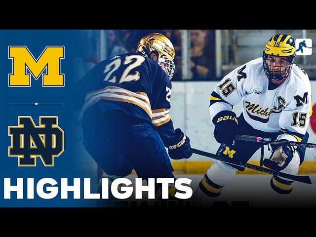 Michigan vs Notre Dame | NCAA College Hockey | Highlights - November 08, 2024