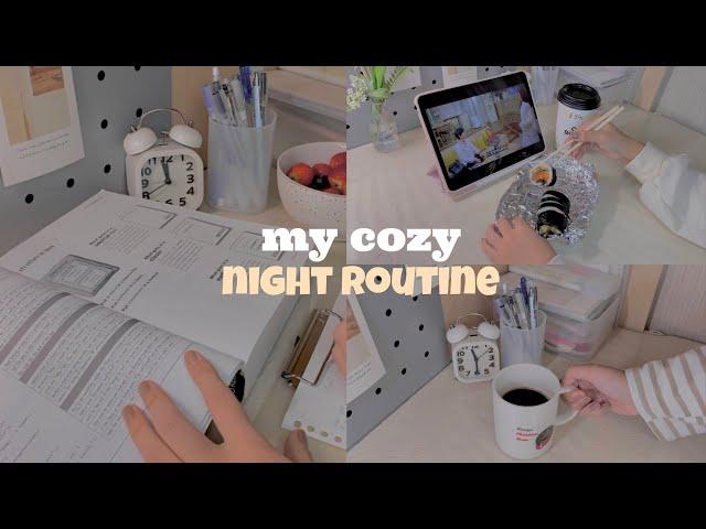  my cozy night routine | watching drama, studying, making home coffee & unboxing