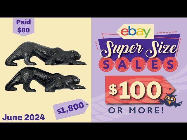 eBay $100 SuperSize sales: Crystal Panthers, French Linens, Stained Handbag, Bike Seat, Plush Toad 