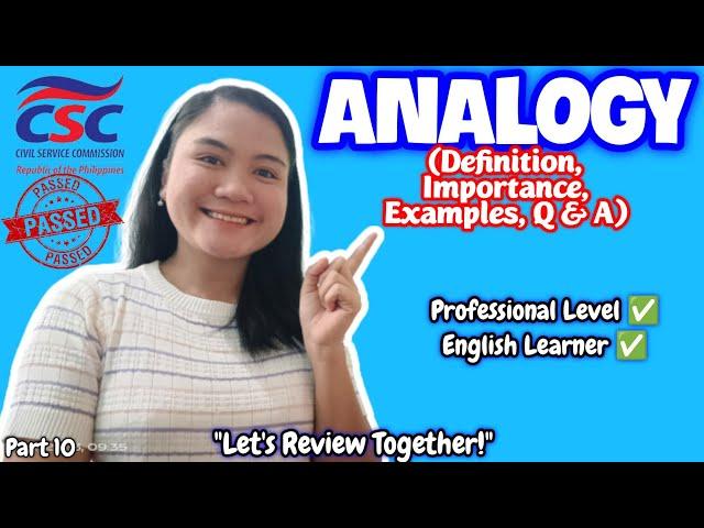 WORD ANALOGY | CIVIL SERVICE EXAM REVIEWER 2024 FOR PROFESSIONAL LEVEL | WHAT IS ANALOGY? NAYUMI C.