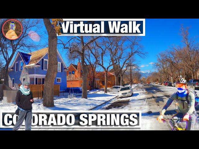 Colorado Springs Colorado College & Historic North End - Walking Tours for Treadmill - 4K City Walks