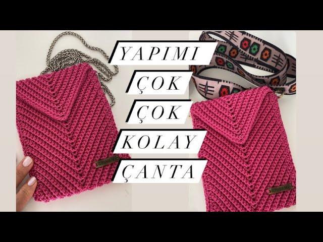 YAPILIŞI ÇOK KOLAY / Örgü Bilmeyenlerin Bile Kolayca Yapacağı O Çanta #makromeçanta #hasırçanta #diy