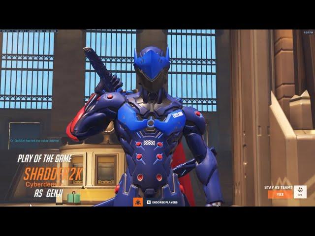 Overwatch 2 Rank 1 Genji Shadder2k Destroys Whole Enemy Team Es Genji -POTG-