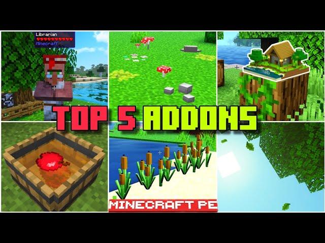 TOP 5 ADDONS for BEDROCK | MINECRAFT PE +1.21 #addons