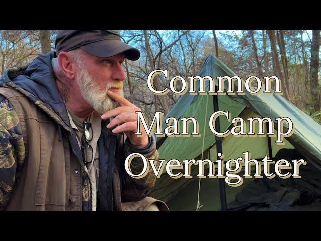 French Military Surplus Pup Tent Reviewed and Common Man Camping Overnighter