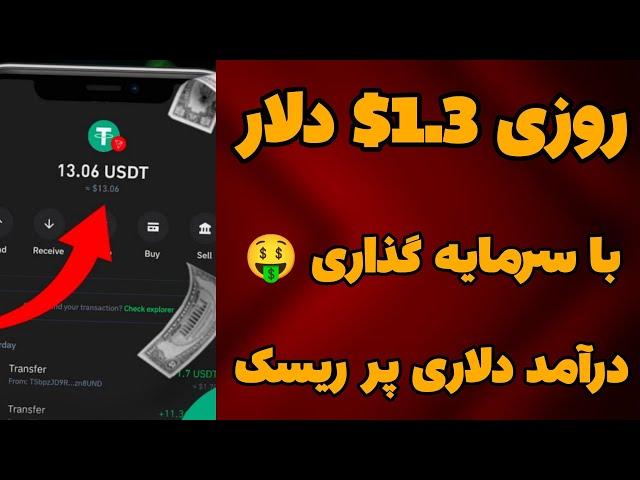 کسب درآمد دلاری روزانه 1.3$ دلار با سرمایه گذاری  درآمد دلاری روزانه