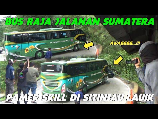 LUAR BIASA !!! Bus A.L.S Dari Medan Melintas Di Sitinjau Lauik, Sang Sopir Pamer Skill Di Tanjakan