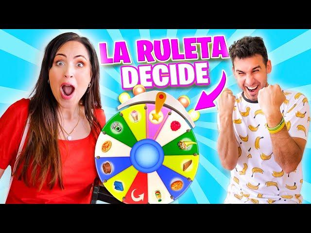 LA RULETA DECIDE QUE COMEMOS por 24 HORAS  Sandra Cires Art y Harold Artist 