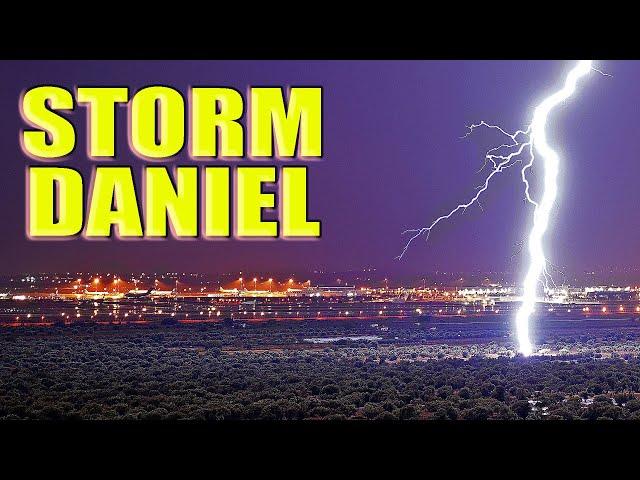 StormDaniel arround Athens airport with ATC comms  September 2023