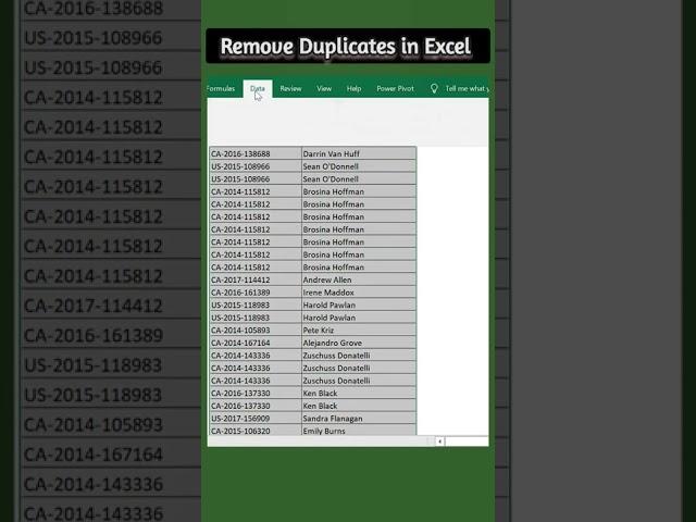 Remove Duplicates in Excel | #excelshortsvideo | #shorts #Swapnjeet #excel #exceltricks