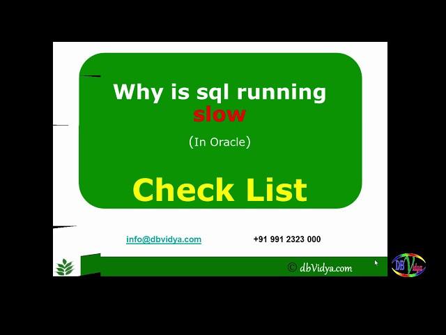 Why is sql running slow