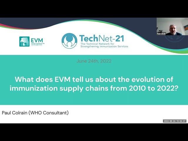 What does EVM tell us about the evolution of immunization supply chains  from 2010 to 2022?