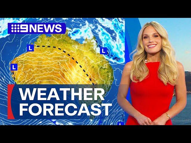 Australia Weather Update: Possible showers and thunderstorms for country's east | 9 News Australia