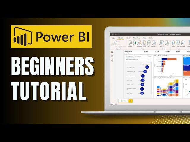 How To Use Power BI For Beginners - Create Your First Power BI Dashboard