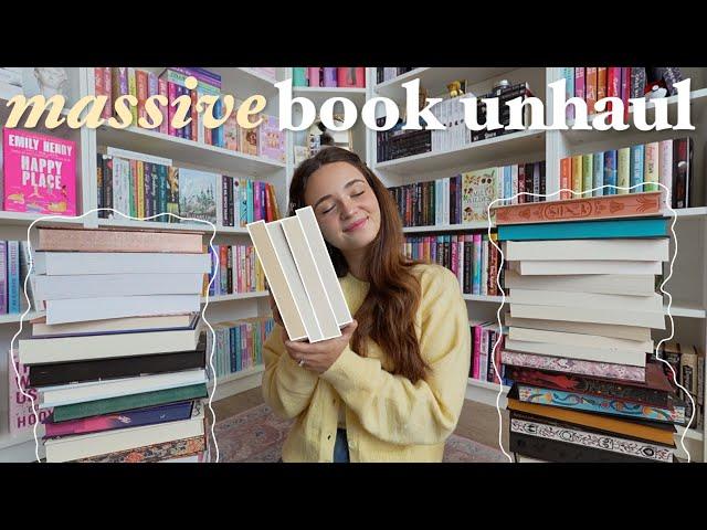 *MASSIVE* book unhaul!! ️ books i’ll never read + donating to little free libraries 🫶