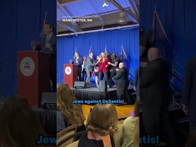 'Jews against DeSantis!': Florida Gov. Ron Desantis’ speech interrupted by protesters #Shorts