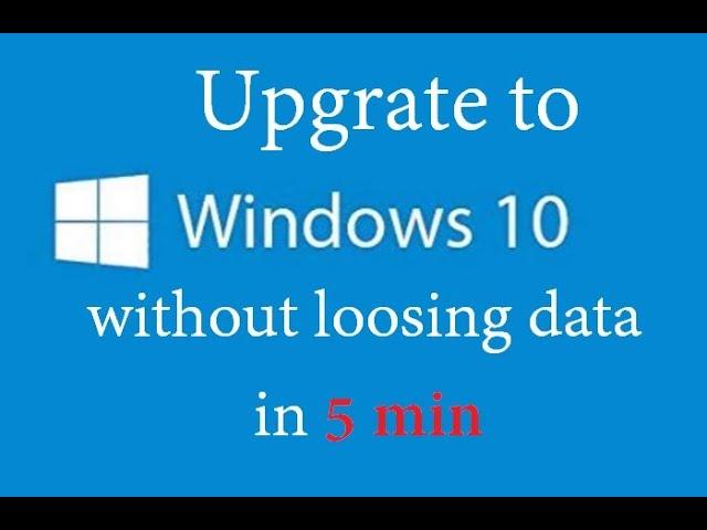 How to upgrade windows 8.1 to windows 10 without losing data using media creation tool.Update free.