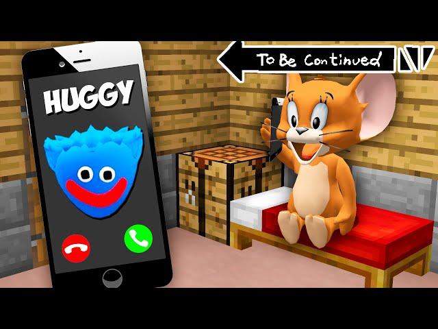 DON'T CALL TO HUGGY WUGGY in MINECRAFT - Gameplay Jerry vs Poppy Playtime ! Real Tom and Jerry