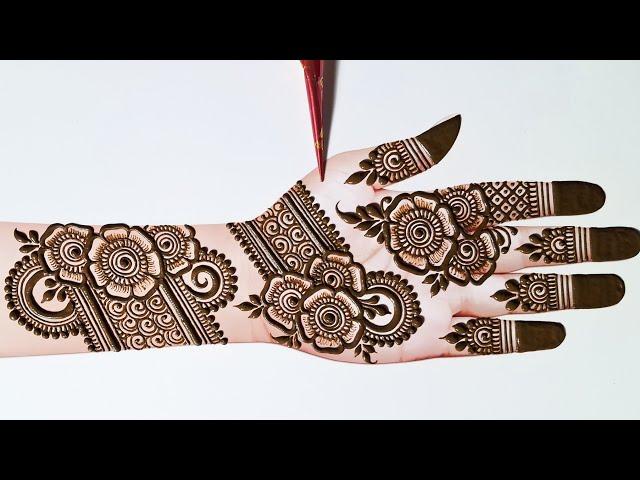 Full hand easy mehndi design | simple mehndi design| front hand mehndi design | mehandi design